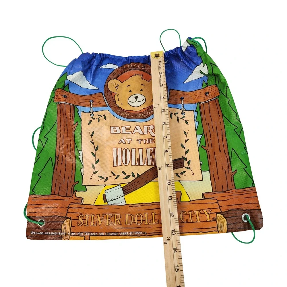 Silver Dollar City Bears at the Holler Drawstring Cinch Bag Souvenir‎ Branson MO